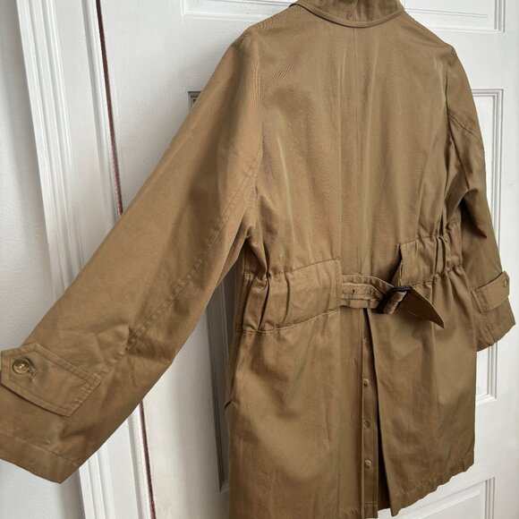 Issey Miyake Sport Jacket Vintage Chore Trench Khaki Brown Collared Coat Button - Picture 6 of 14